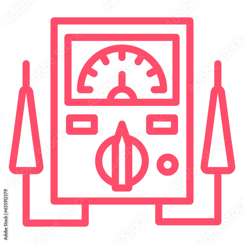 Vector Design Voltmeter Icon Style