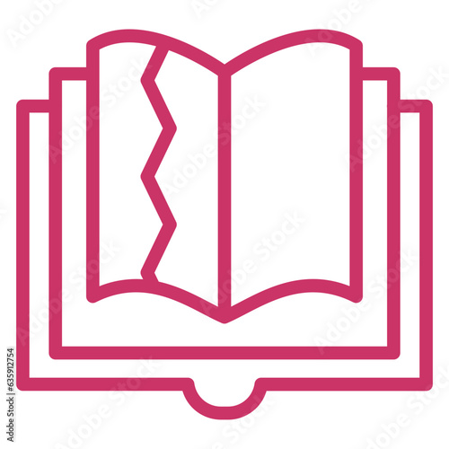 Vector Design Teared Book Icon Style