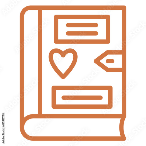 Vector Design Diary Icon Style