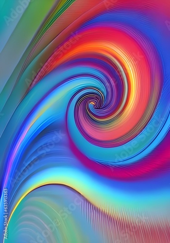 Abstract rainbow swirl