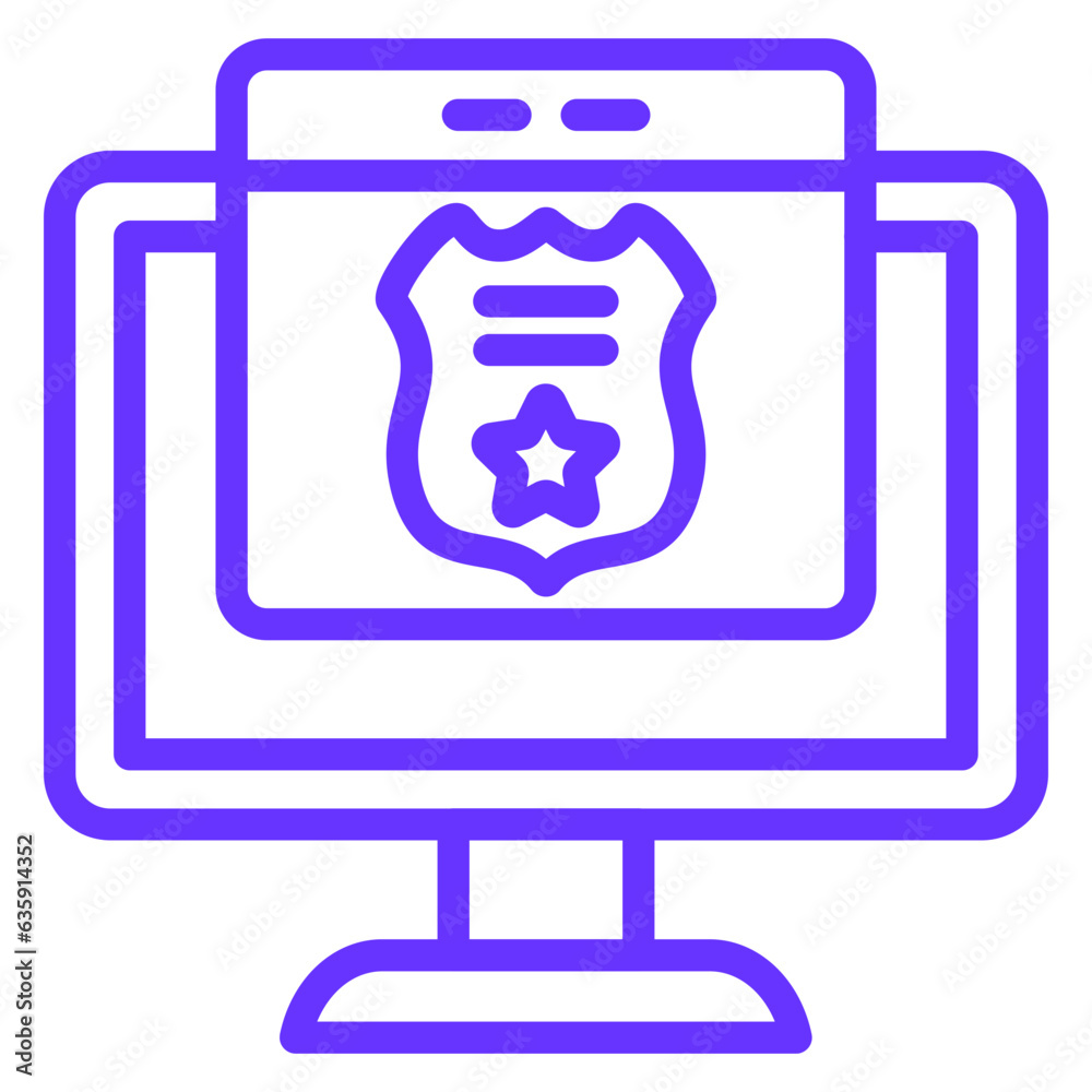 Vector Design Online Police Icon Style Vector Design Online Police Icon Style