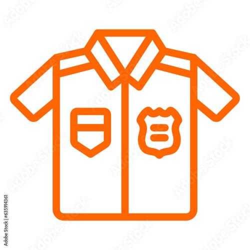 Vector Design Police Uniform Icon Style