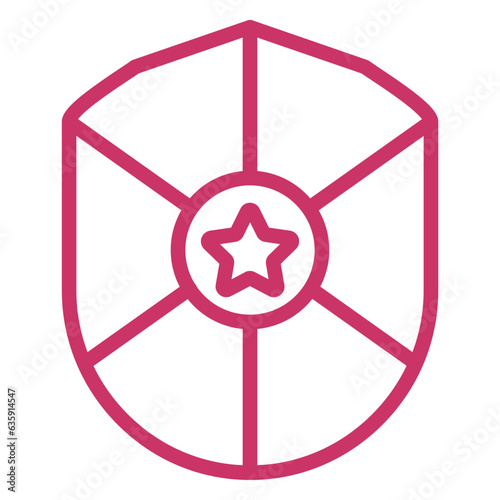 Vector Design Police Shield Icon Style