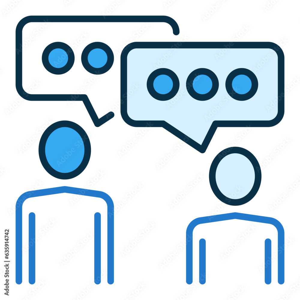 Speaking People vector Talk concept blue modern icon or symbol Speaking People vector Talk concept blue modern icon or symbol