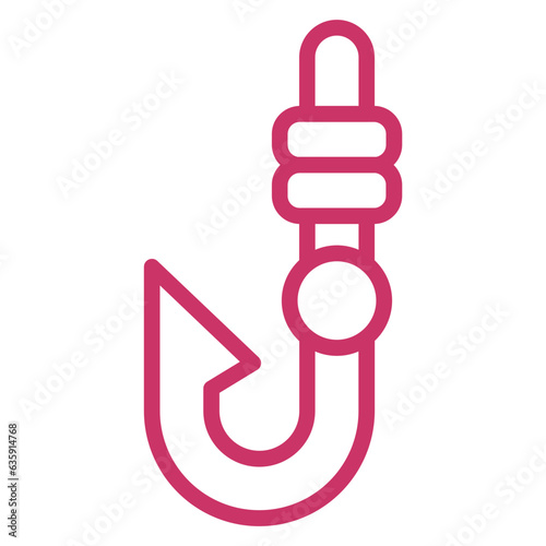 Vector Design Fish Hook Icon Style