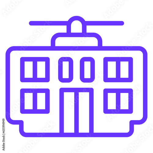 Vector Design Cable Car Icon Style