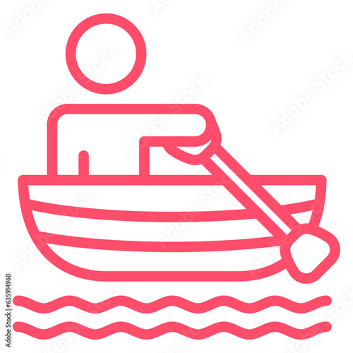 Vector Design Rowing Boat Icon Style