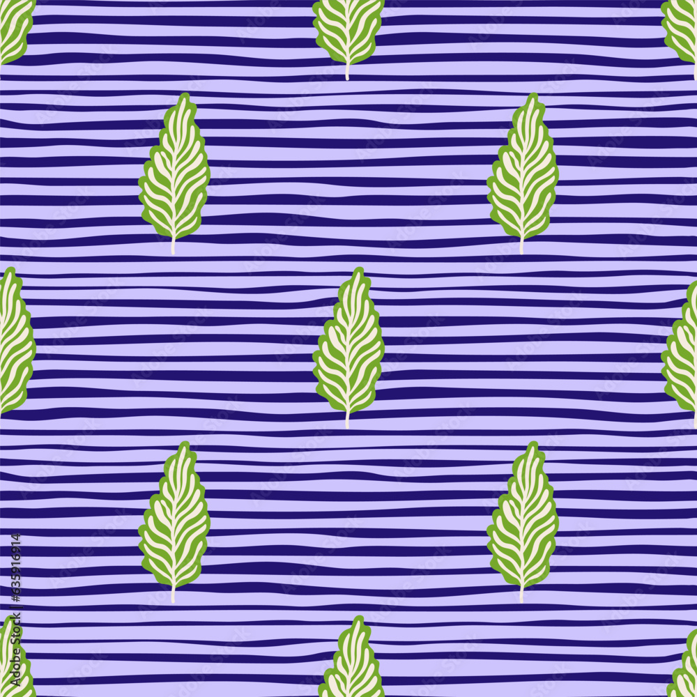 Obraz premium Abstract autumn leaves seamless pattern. Simple botanical leaf background.