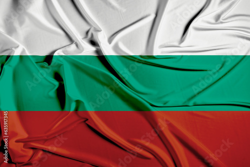 Bulgaria national flag of silk