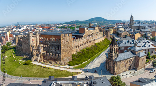 Templar castle in Ponferrada, Leon Spain photo