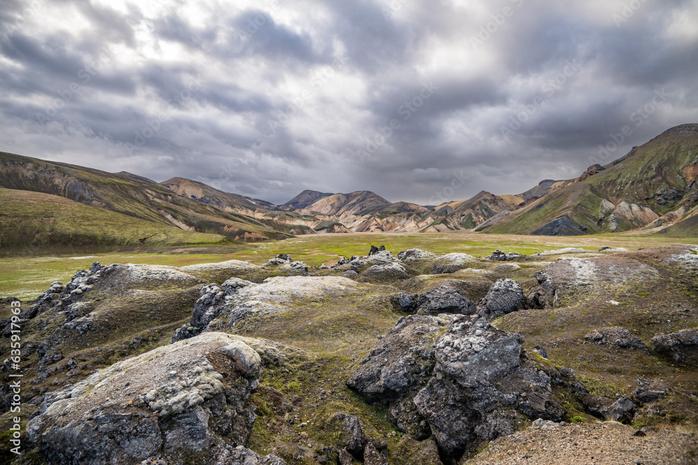 canyon in landmannalaugar, iceland