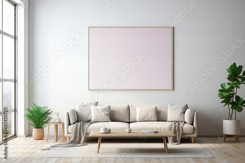 The inviting living room, adorned with a vibrant houseplant and a sleek loveseat, boasts a contemporary design with its modern sofa and elegant coffee table, all framed by a wall of windows that floo photo