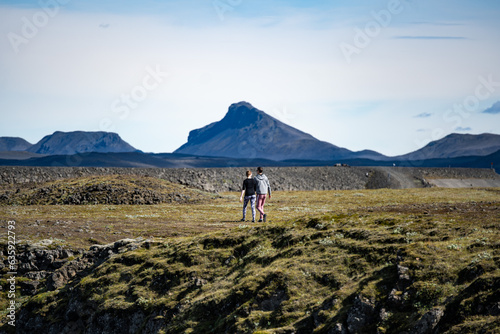 hiking in the mountains - iceland