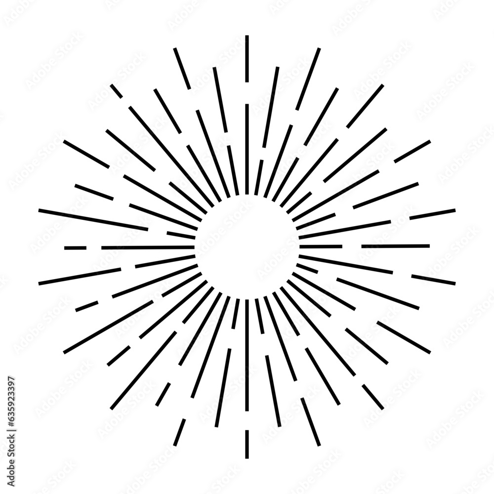 Sunburst shapes. abstract sunshine line. Sunburst shapes. abstract sunshine line.