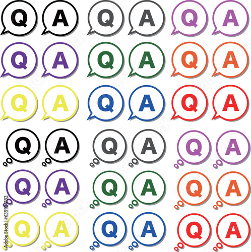 シンプルな吹き出し　2種類9色セット