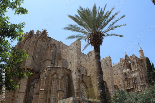 St Nicholas Cathedral (St Sophia Mosque (Lala Mustafa Pasa Mosque) in Famagusta North Cyprus sunny day