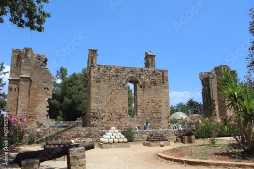 Ruins of Venetian Palace in Famagusta North Cyprus sunny day