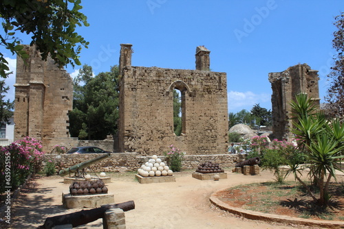 Ruins of Venetian Palace in Famagusta North Cyprus sunny day