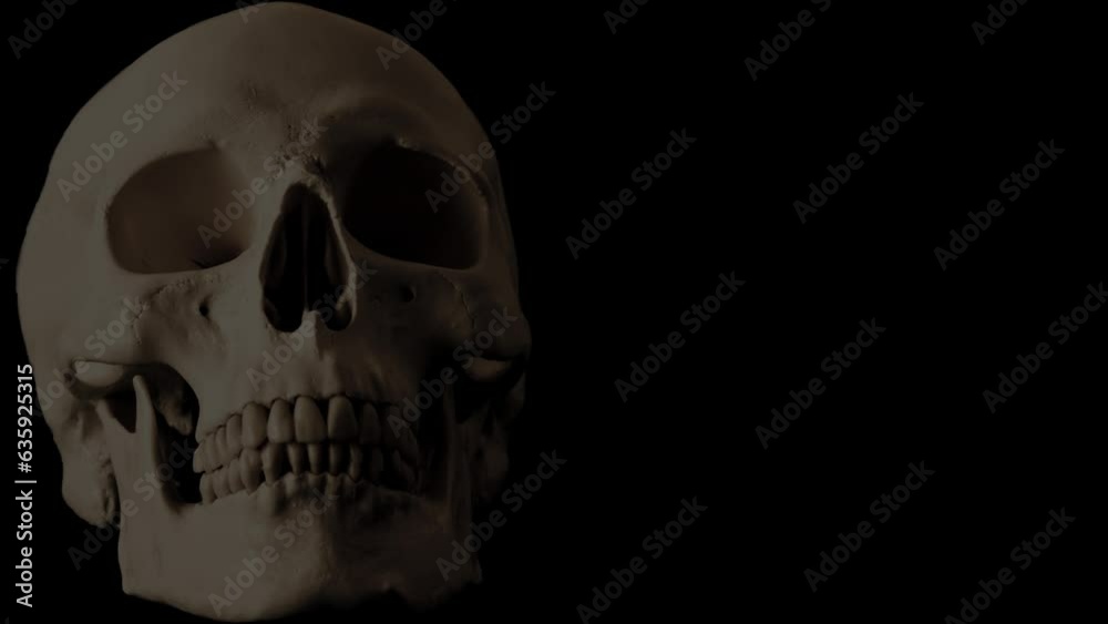 fade in on a human skul with copy space fade in on a human skul with copy space