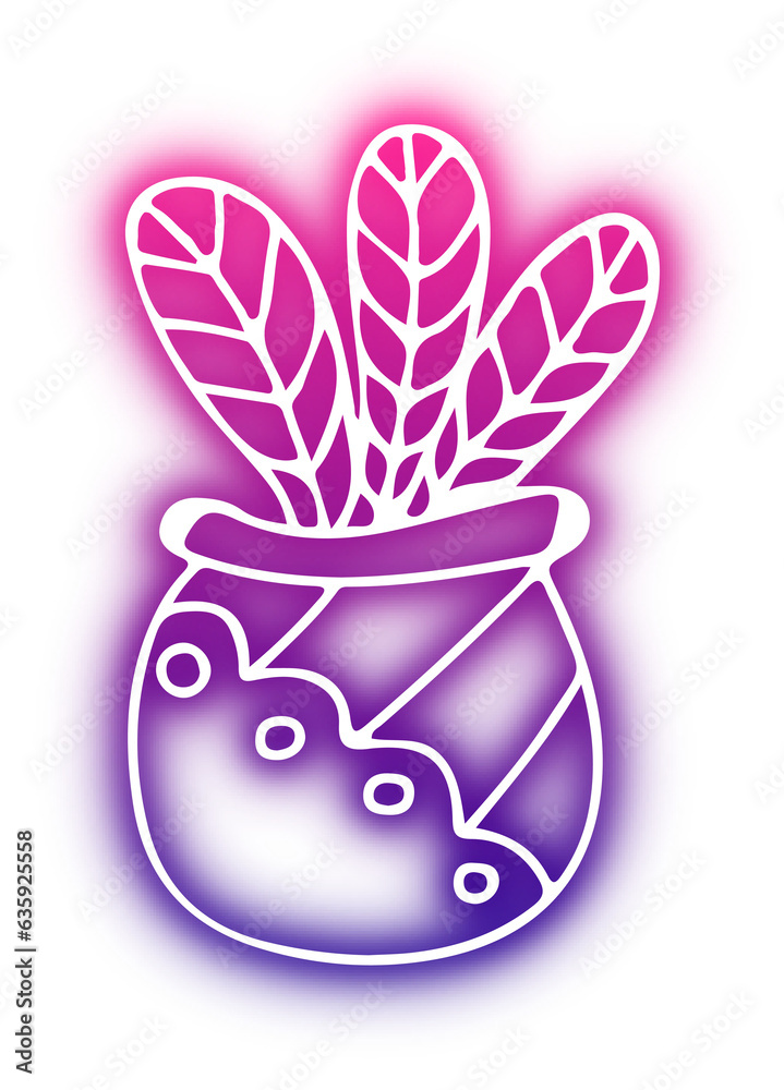 Set of Plant neon Set of Plant neon