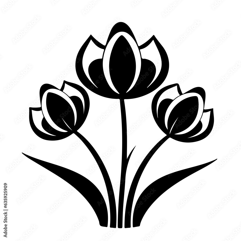 tulip flower logo tulip flower logo