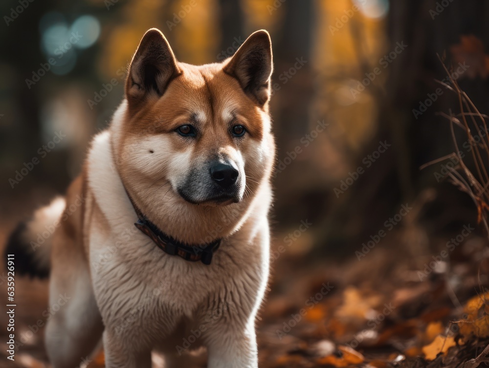 Akita dog created with Generative AI technology