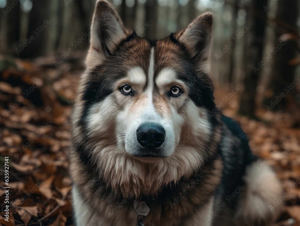 Alaskan Malamute dog created with Generative AI technology