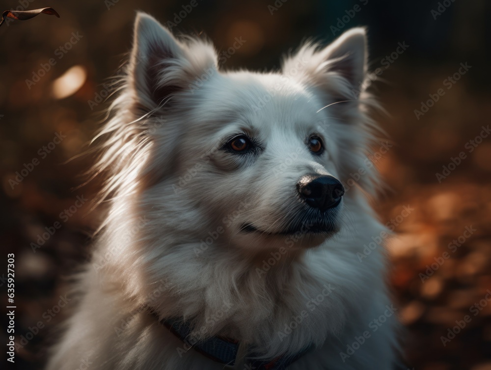 American Eskimo dog created with Generative AI technology