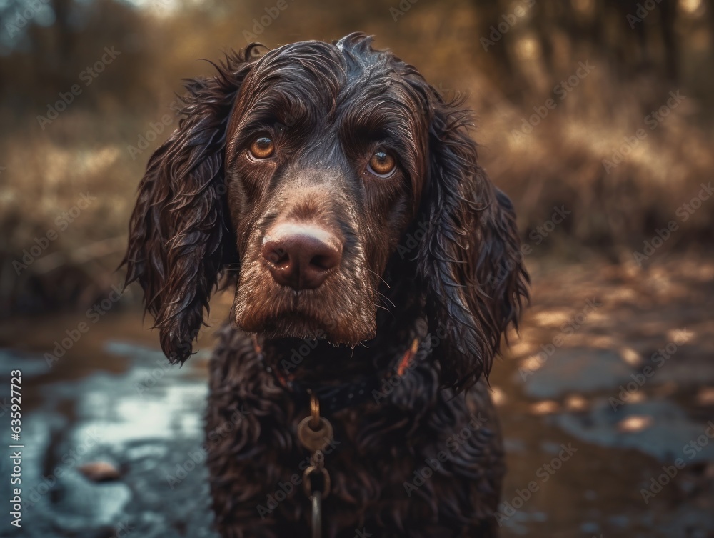 American Water Spaniel dog created with Generative AI technology American Water Spaniel dog created with Generative AI technology
