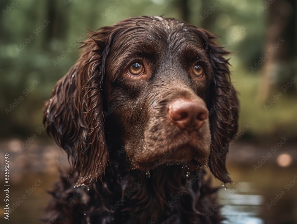 American Water Spaniel dog created with Generative AI technology American Water Spaniel dog created with Generative AI technology