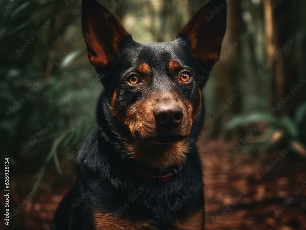 Australian Kelpie dog created with Generative AI technology Australian Kelpie dog created with Generative AI technology