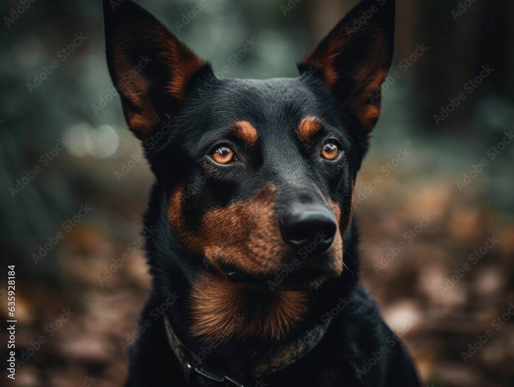 Australian Kelpie dog created with Generative AI technology Australian Kelpie dog created with Generative AI technology