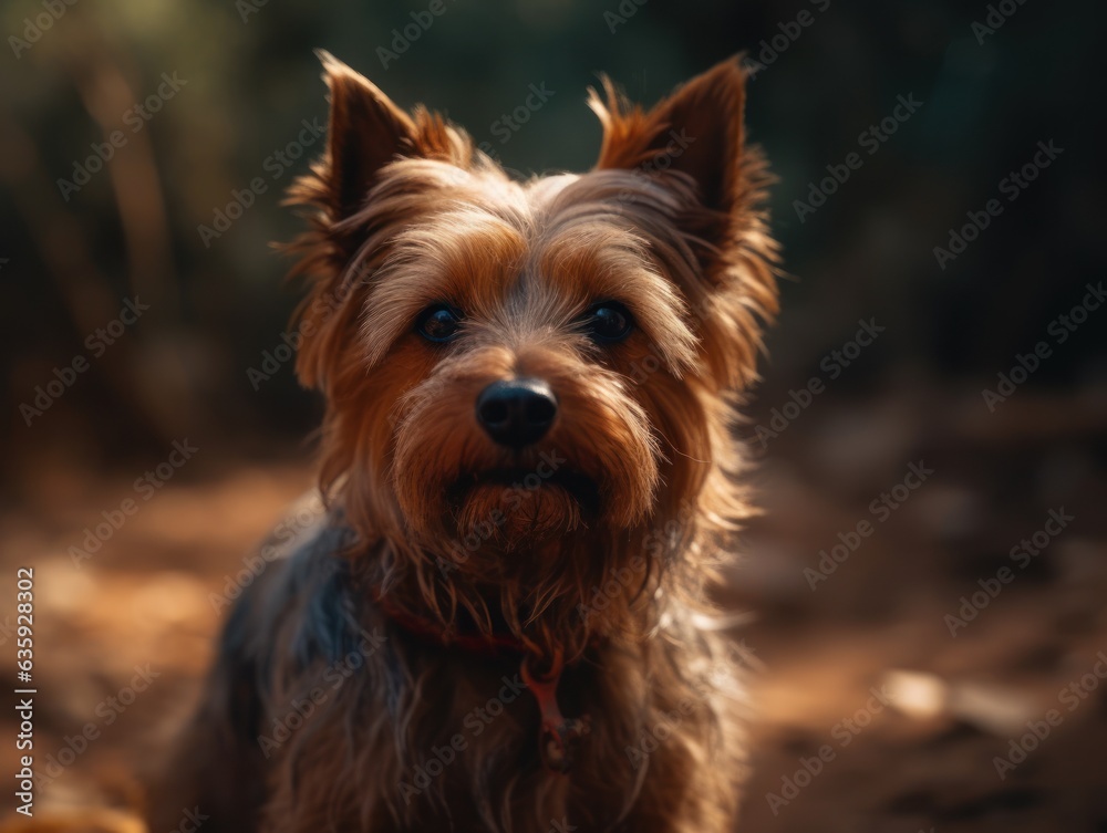 Australian Terrier dog created with Generative AI technology Australian Terrier dog created with Generative AI technology