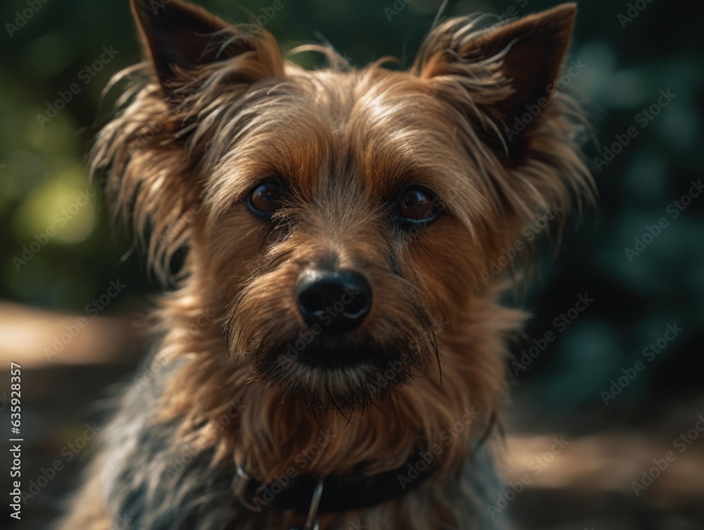 Australian Terrier dog created with Generative AI technology Australian Terrier dog created with Generative AI technology