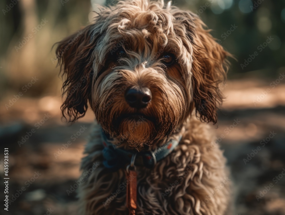 Barbet dog created with Generative AI technology Barbet dog created with Generative AI technology