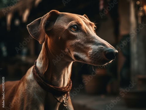 Azawakh dog created with Generative AI technology photo