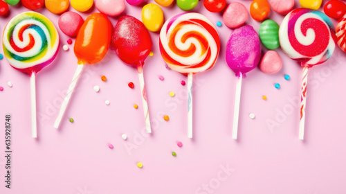 Vibrant Assortment of Lollipops and Sweets