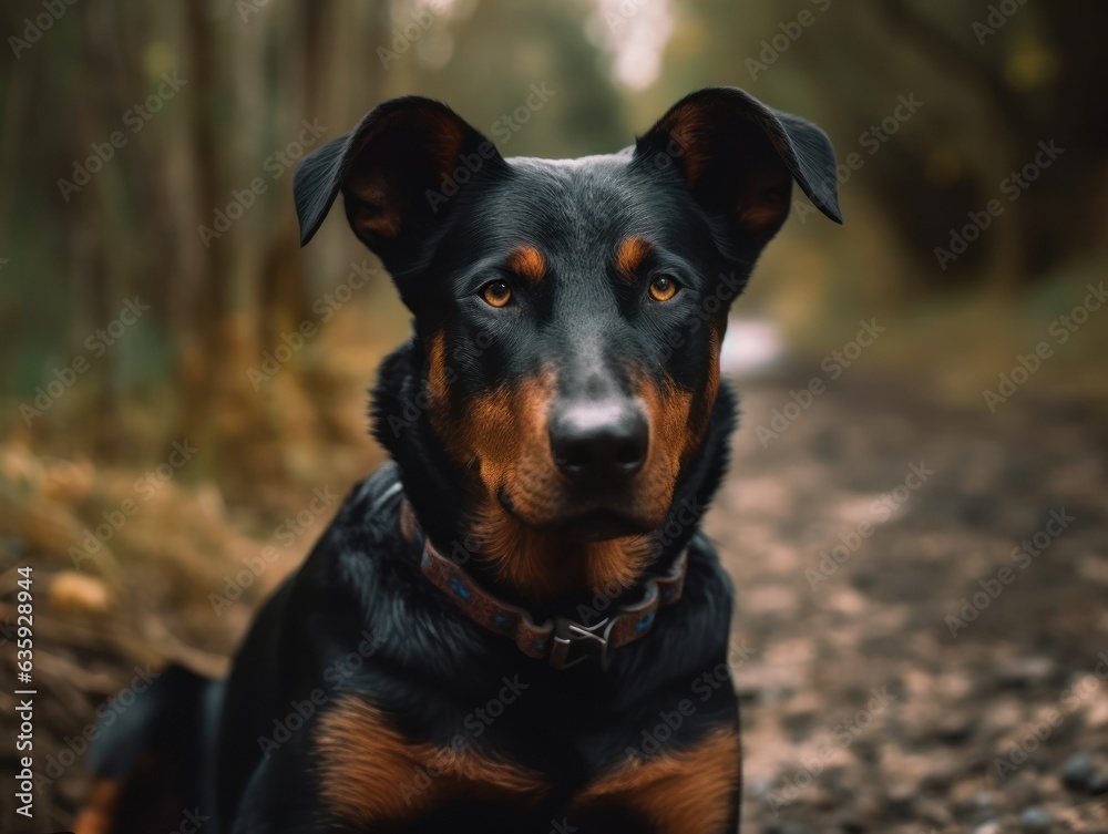 Beauceron dog created with Generative AI technology Beauceron dog created with Generative AI technology