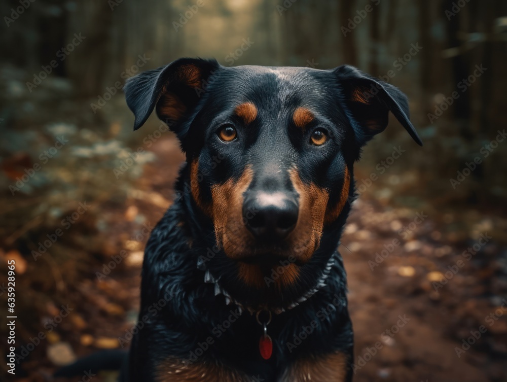 Beauceron dog created with Generative AI technology