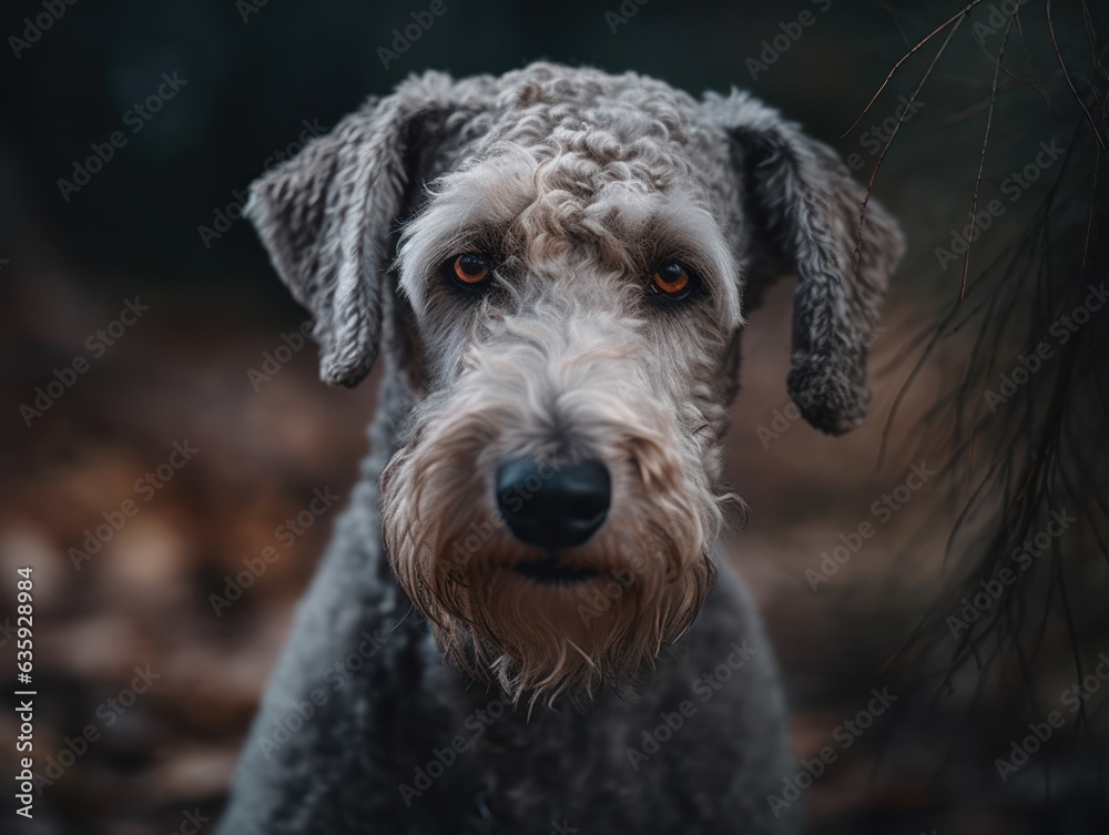 Bedlington Terrier dog created with Generative AI technology Bedlington Terrier dog created with Generative AI technology