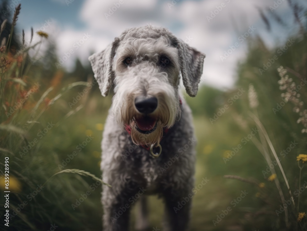 Bedlington Terrier dog created with Generative AI technology Bedlington Terrier dog created with Generative AI technology