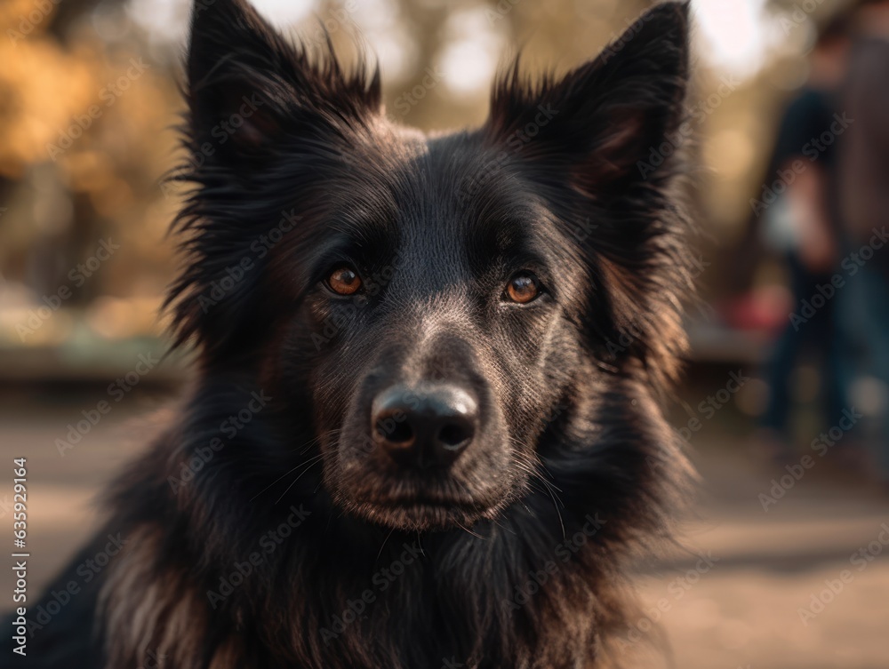 Fototapeta premium Belgian Sheepdog dog created with Generative AI technology