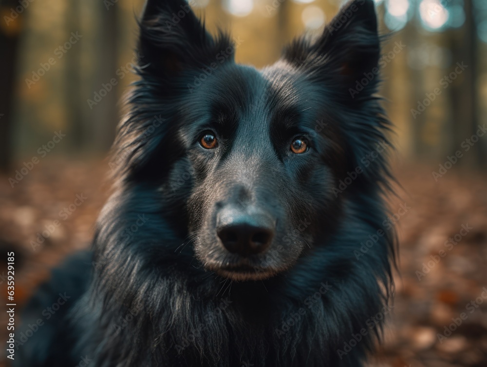 Fototapeta premium Belgian Sheepdog dog created with Generative AI technology