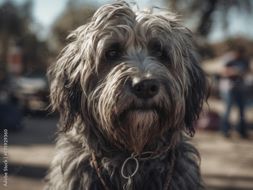 Bergamasco dog created with Generative AI technology