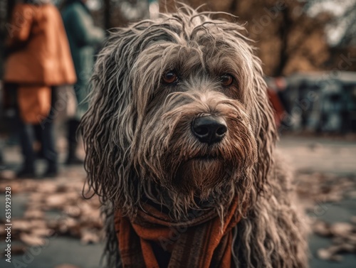 Bergamasco dog created with Generative AI technology