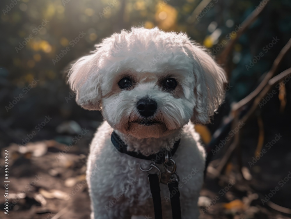 Bichon Frise dog created with Generative AI technology