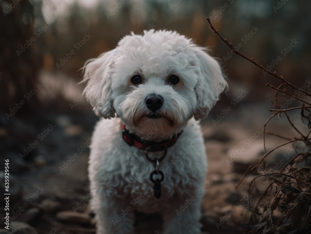 Bichon Frise dog created with Generative AI technology Bichon Frise dog created with Generative AI technology