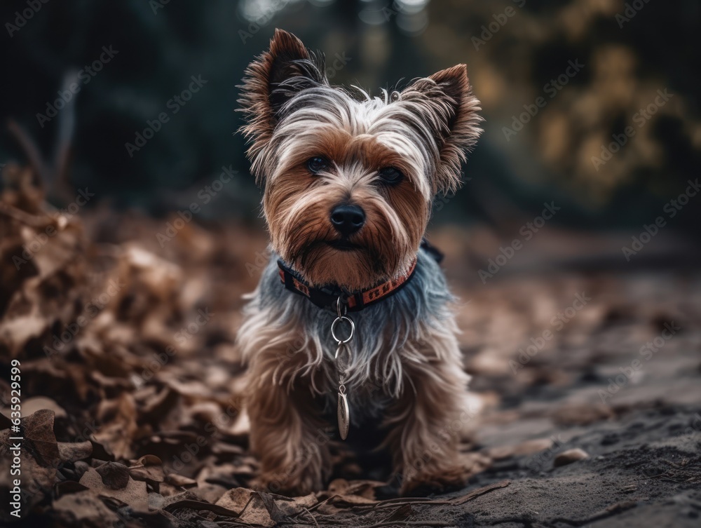 Biewer Terrier dog created with Generative AI technology Biewer Terrier dog created with Generative AI technology