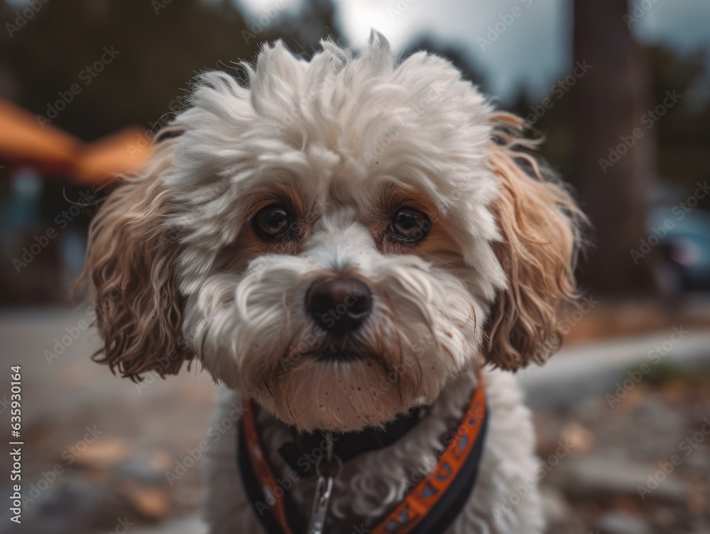 Bolognese dog created with Generative AI technology Bolognese dog created with Generative AI technology