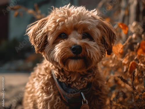 Bolognese dog created with Generative AI technology